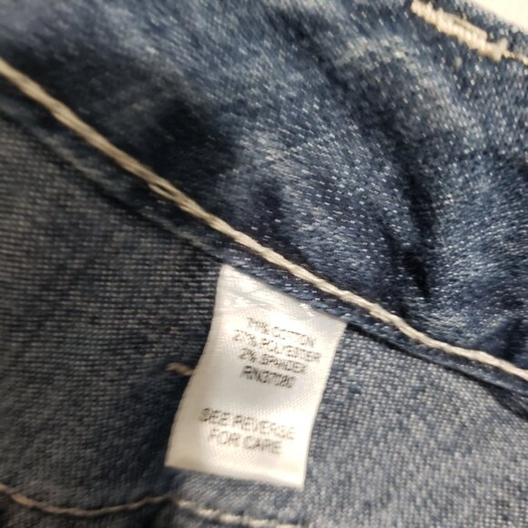 Denim Maxi Skirt 22W Plus Size Long Modest A-Line Straight Rhinestone Blue Jean - Picture 5 of 12